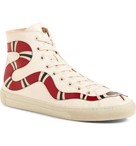 gucci high sole sneakers|gucci snake high top sneakers.